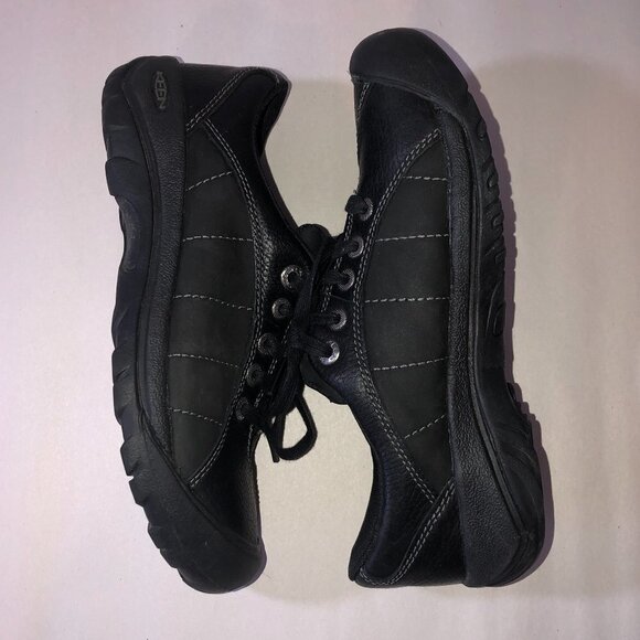 KEEN Women's Leather Low Top Sneaker Size 7 Black - Picture 9 of 12
